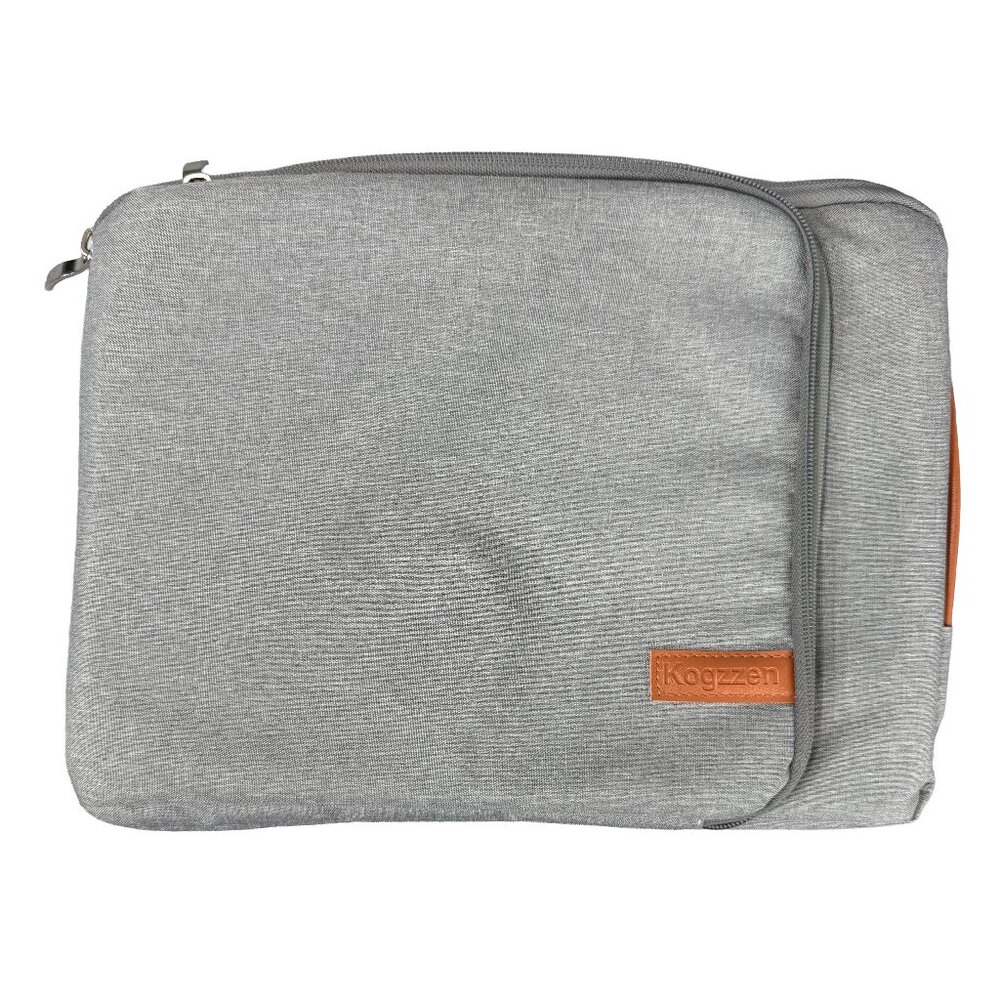 KOGZZEN 11- 12" Laptop Sleeve Case Gray Fabric Protective Carry Bag Organizer